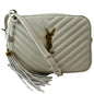 Saint Laurent Lou Leather White Crossbody Leather