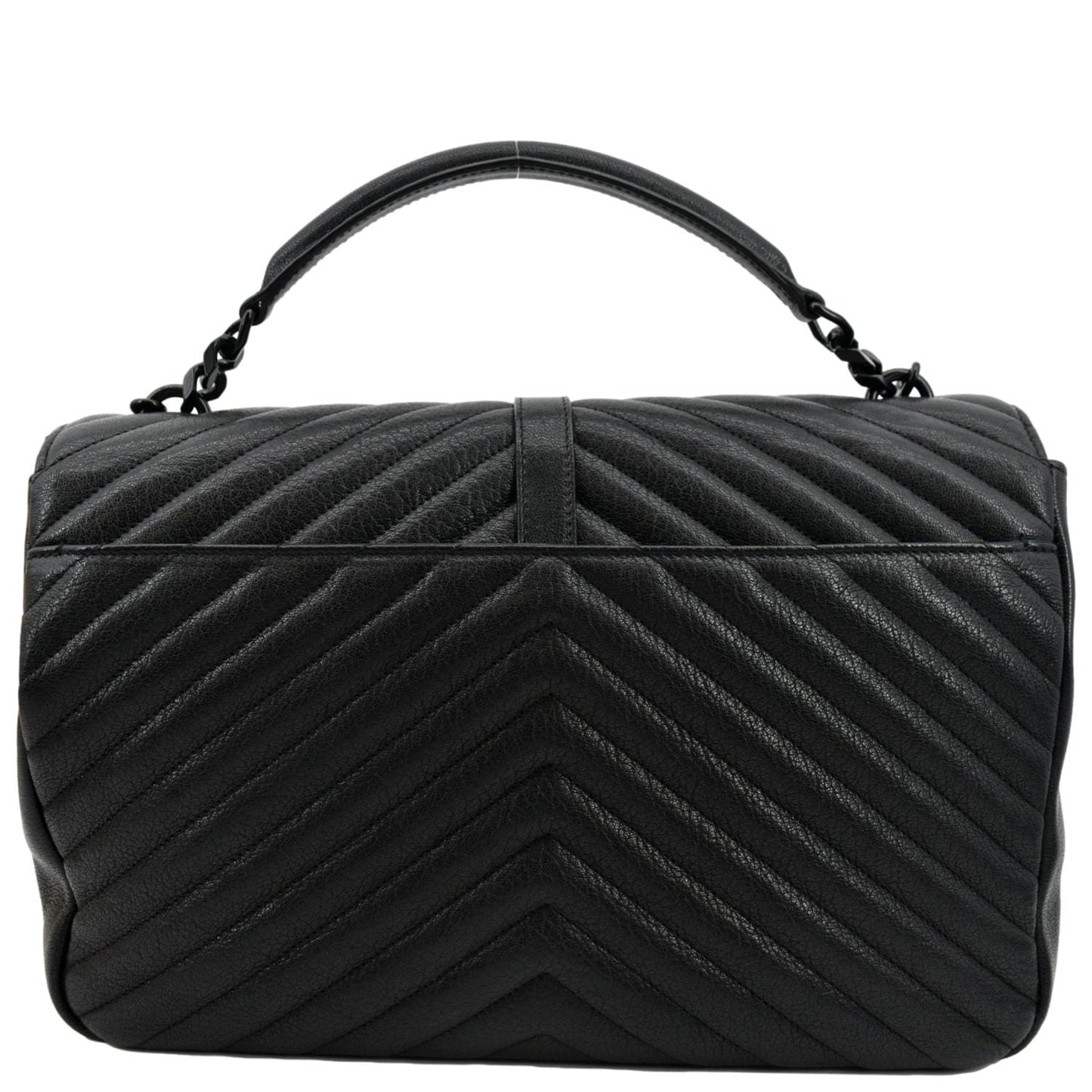 Saint Laurent College Leather Black Shoulder Bag Style 2