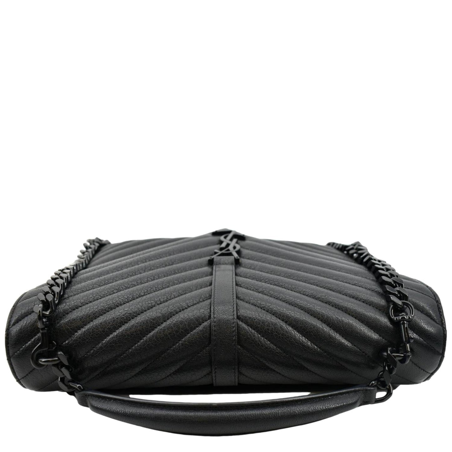 Saint Laurent College Leather Black Shoulder Bag Style 2