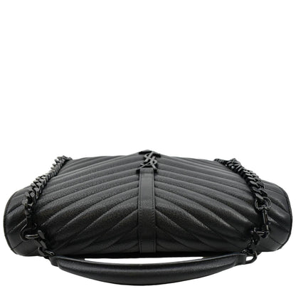 Saint Laurent College Leather Black Shoulder Bag Style 2