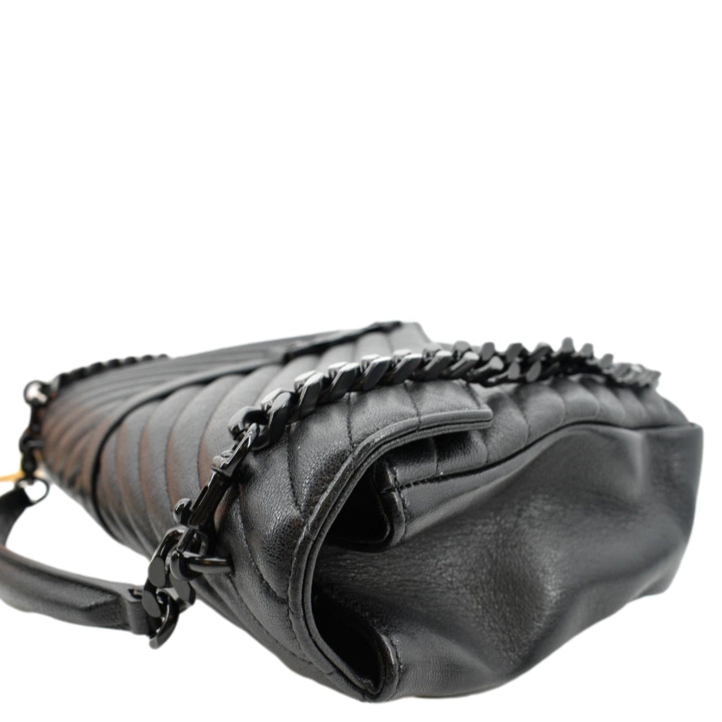 Saint Laurent College Leather Black Shoulder Bag Style 2