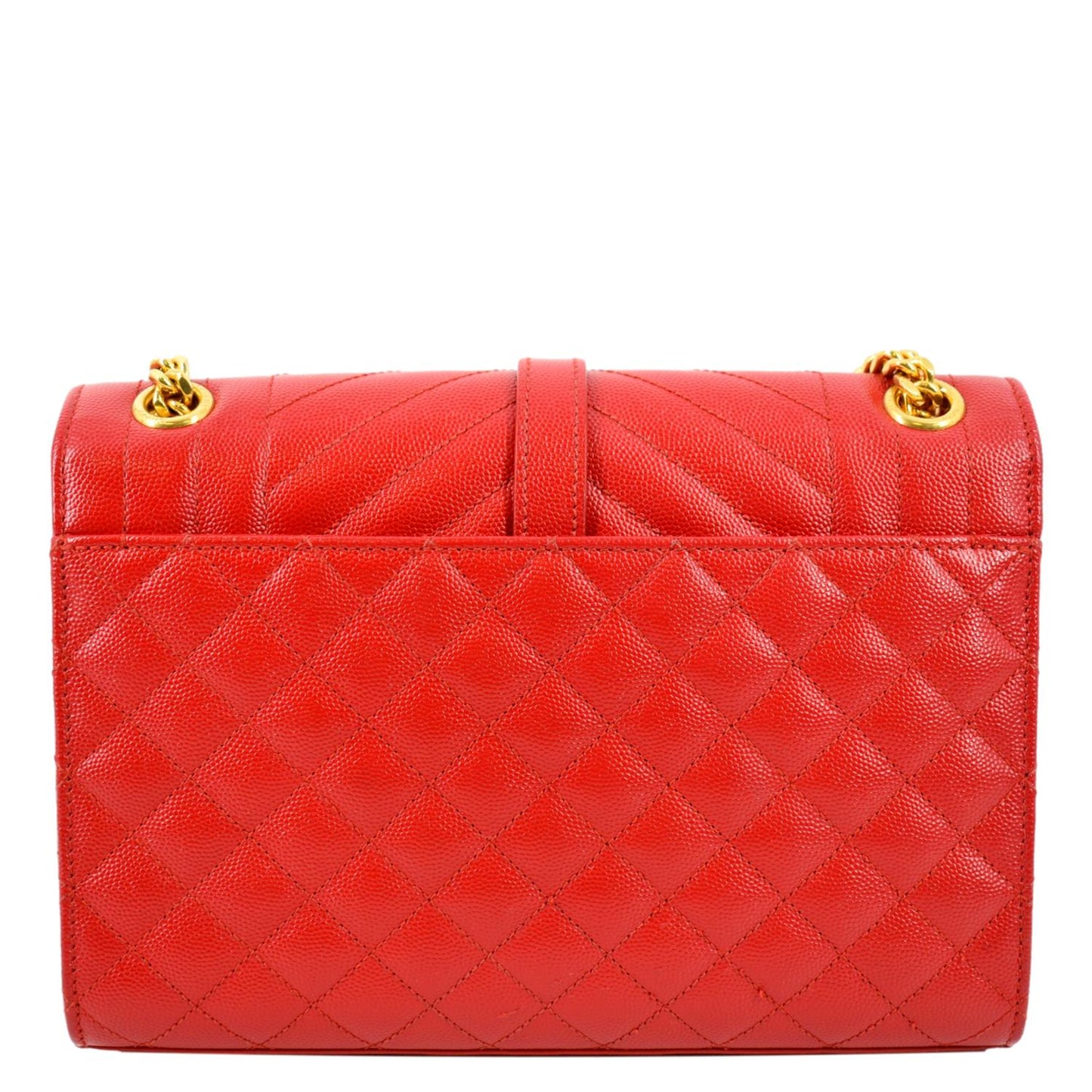 Saint Laurent Envelope Leather Red Shoulder Bag Style 9