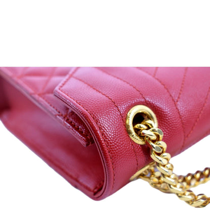 Saint Laurent Envelope Leather Red Shoulder Bag Style 9