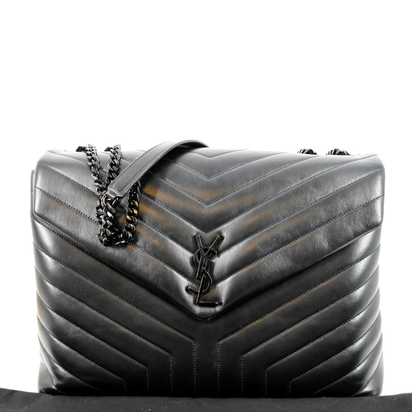 Saint Laurent Loulou Leather Black Shoulder Bag Style 6