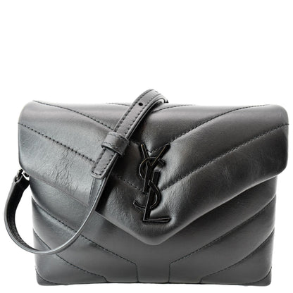 Saint Laurent Loulou Leather Black Crossbody Style 6