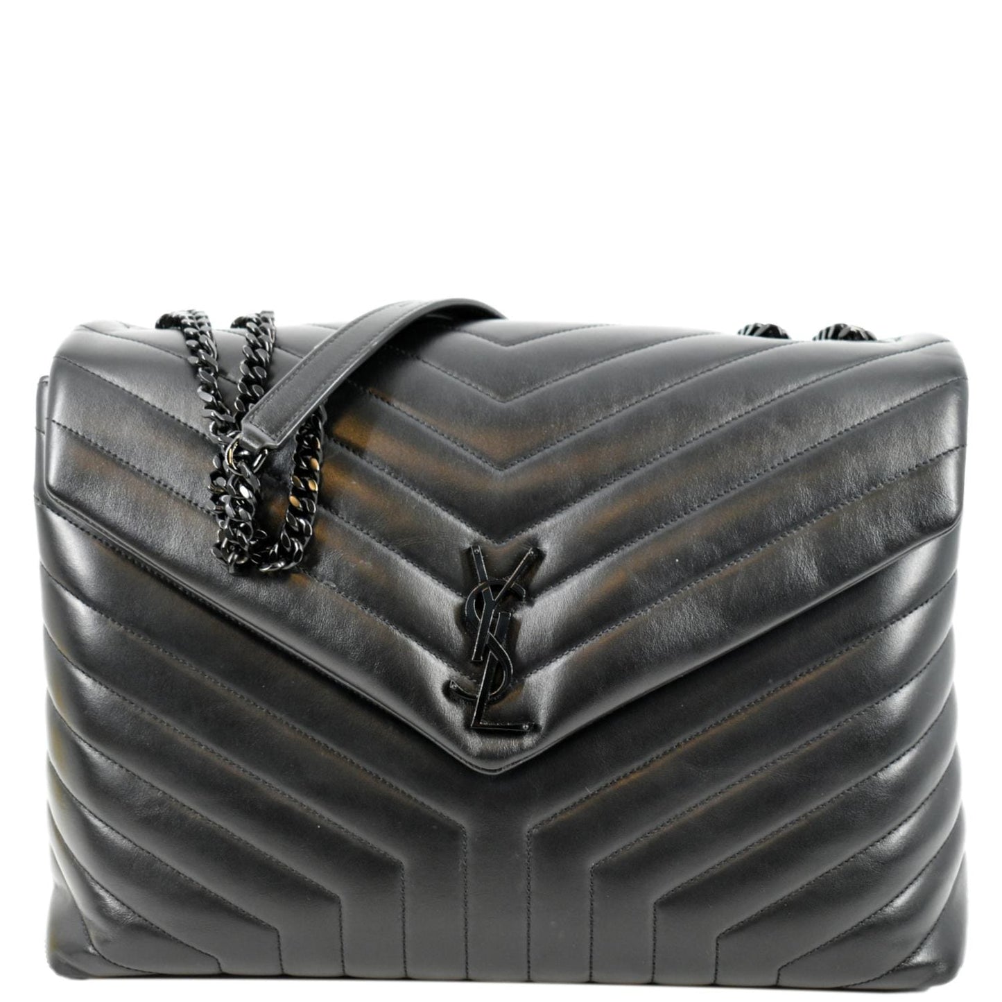 Saint Laurent Loulou Leather Black Shoulder Bag Style 6