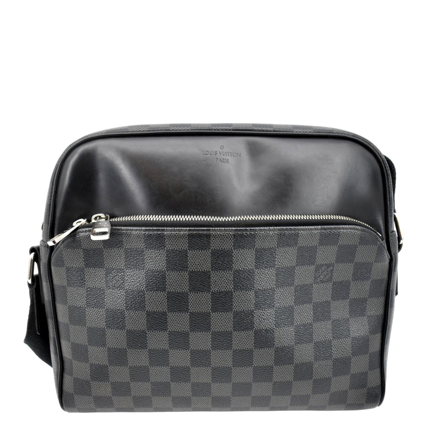 LOUIS VUITTON Dayton Reporter PM Damier Graphite Crossbody Bag Black
