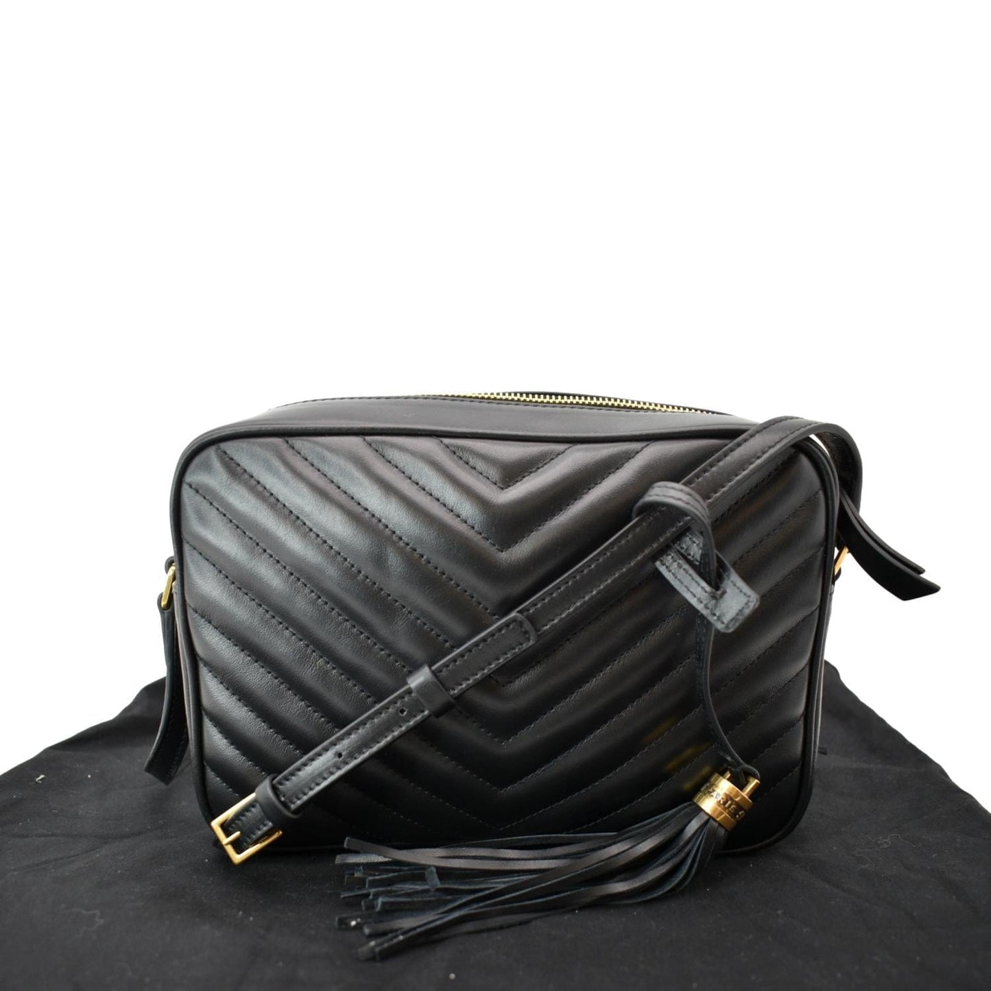 Saint Laurent Lou Leather Black Crossbody Style 14