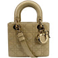 CHRISTIAN DIOR Lady Dior Small Patent Leather Shoulder Bag Beige