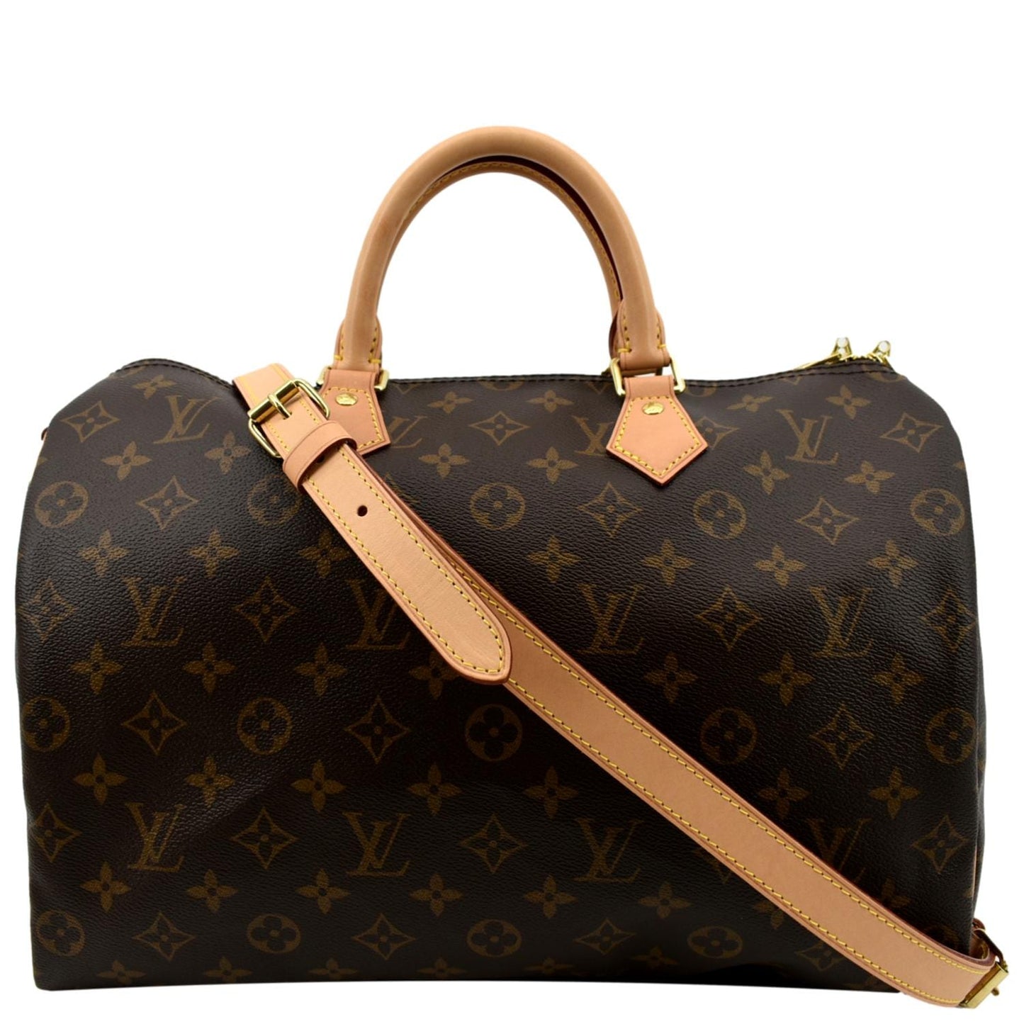 LOUIS VUITTON 35 Bandouliere Monogram Canvas Shoulder Bag Brown
