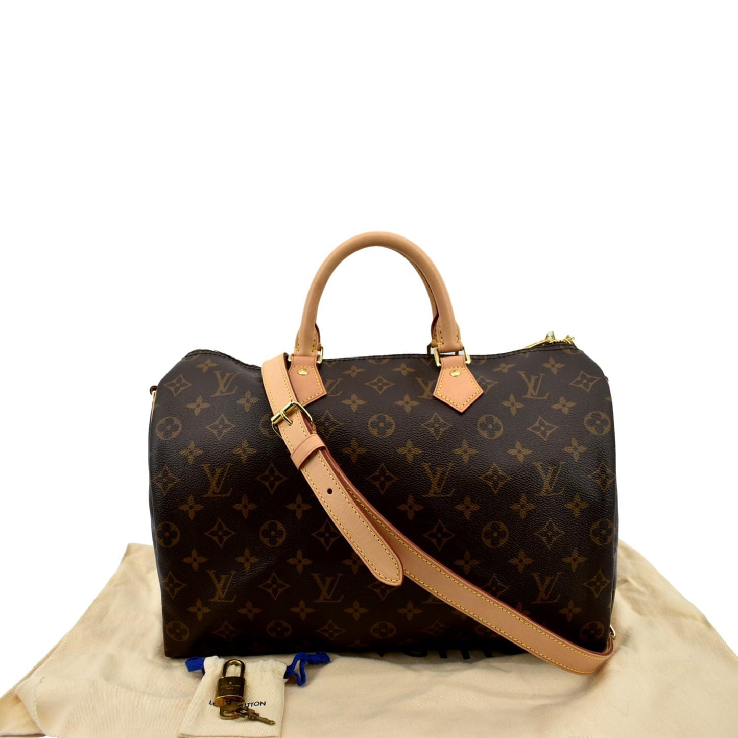 LOUIS VUITTON 35 Bandouliere Monogram Canvas Shoulder Bag Brown