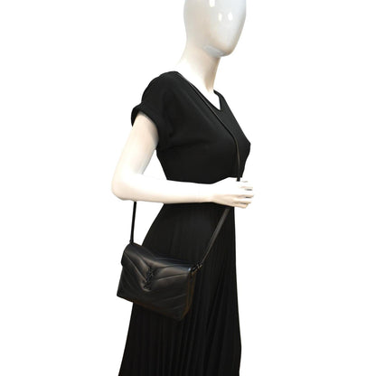 Saint Laurent Loulou Leather Black Crossbody Style 6