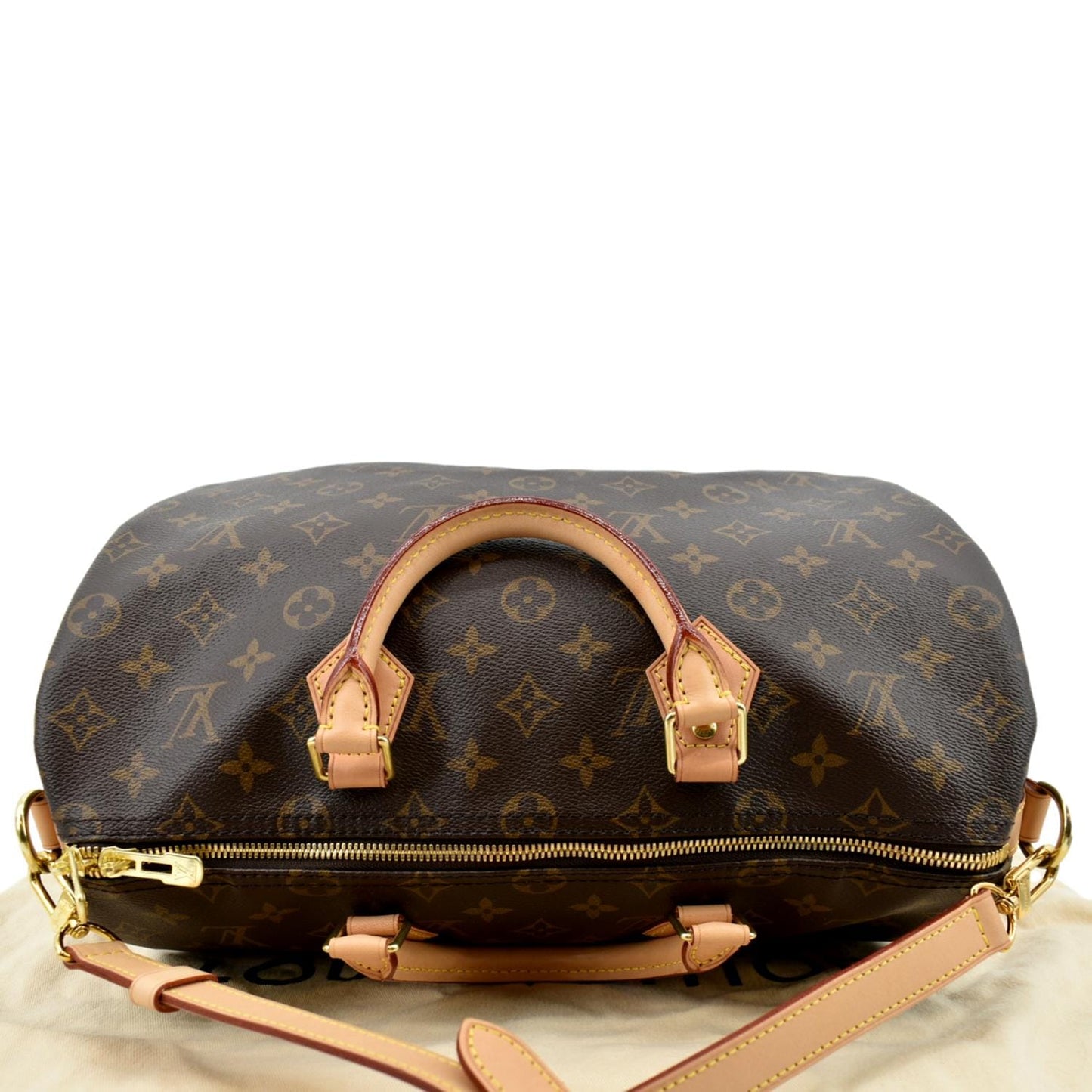 LOUIS VUITTON 35 Bandouliere Monogram Canvas Shoulder Bag Brown