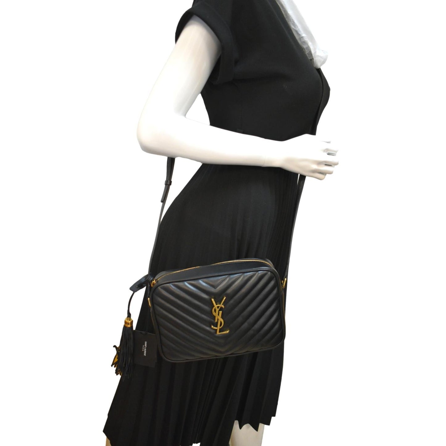 Saint Laurent Lou Leather Black Crossbody Style 14
