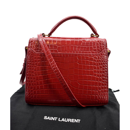 Saint Laurent Cassandra Leather Red Shoulder Bag Style 11
