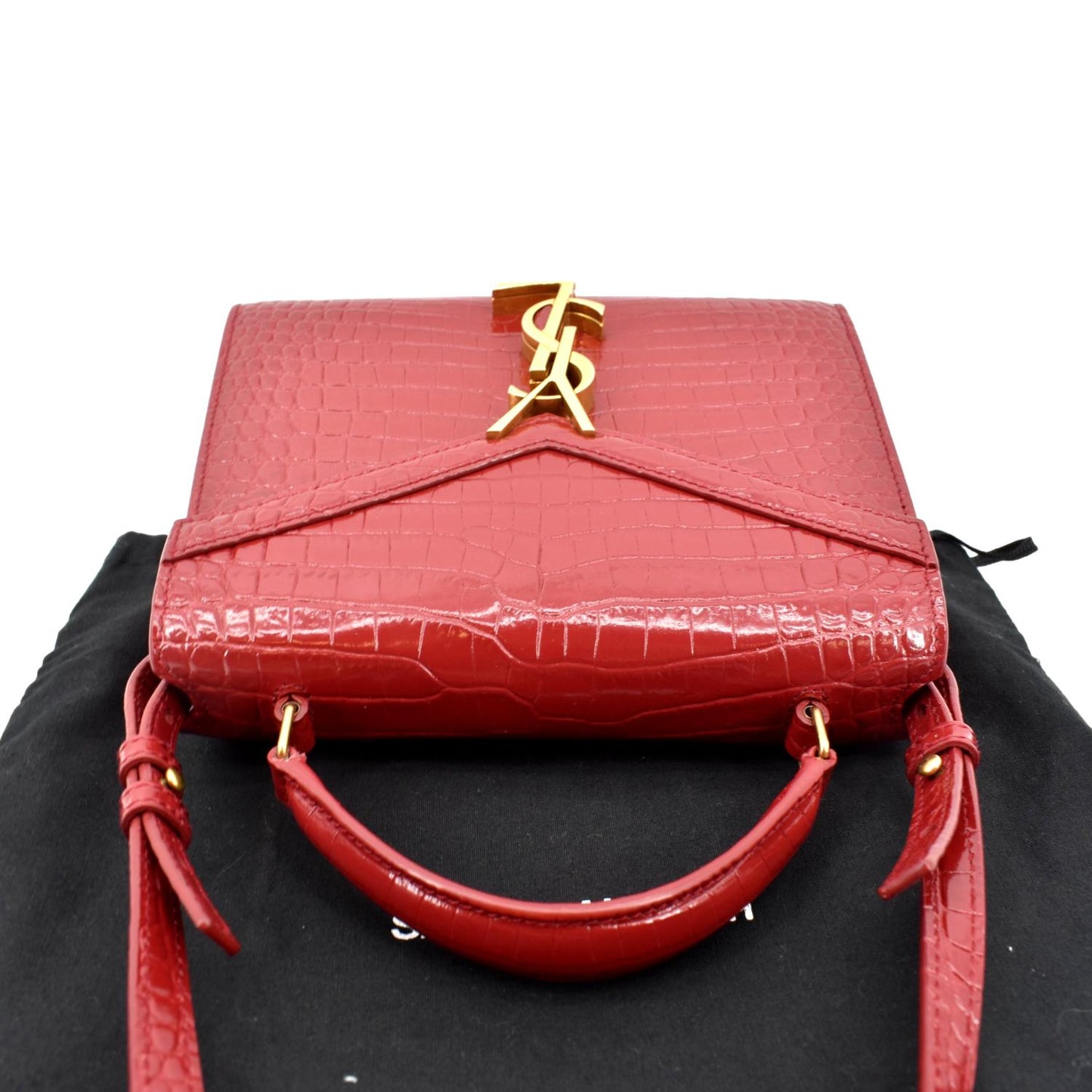 Saint Laurent Cassandra Leather Red Shoulder Bag Style 11