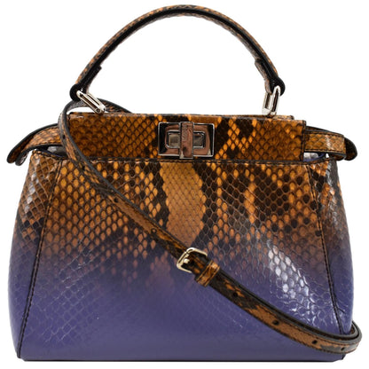 Fendi Peekaboo Leather Brown Shoulder Bag Leather