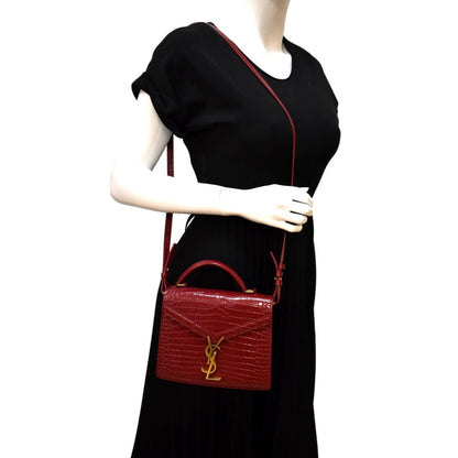 Saint Laurent Cassandra Leather Red Shoulder Bag Style 11