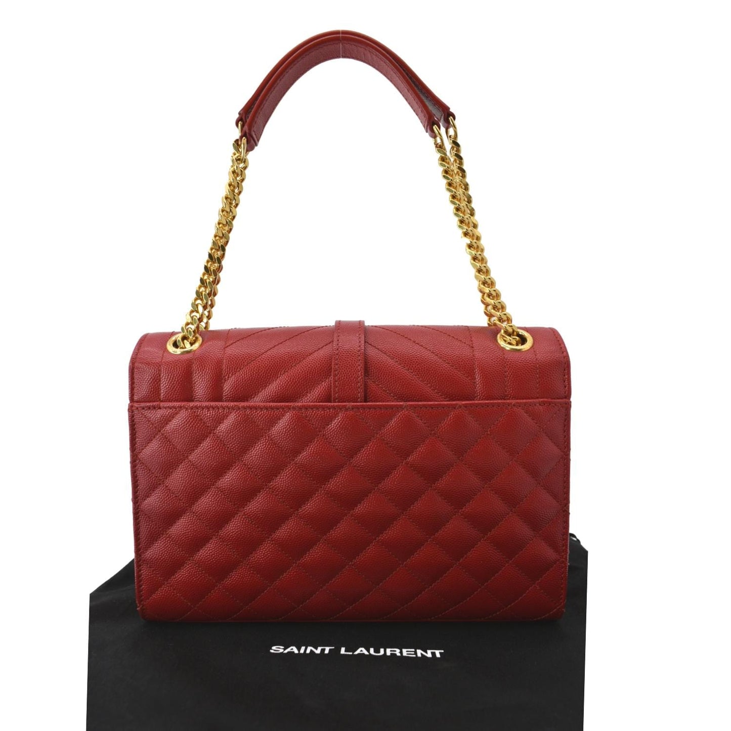 Saint Laurent Envelope Leather Red Shoulder Bag Style 6