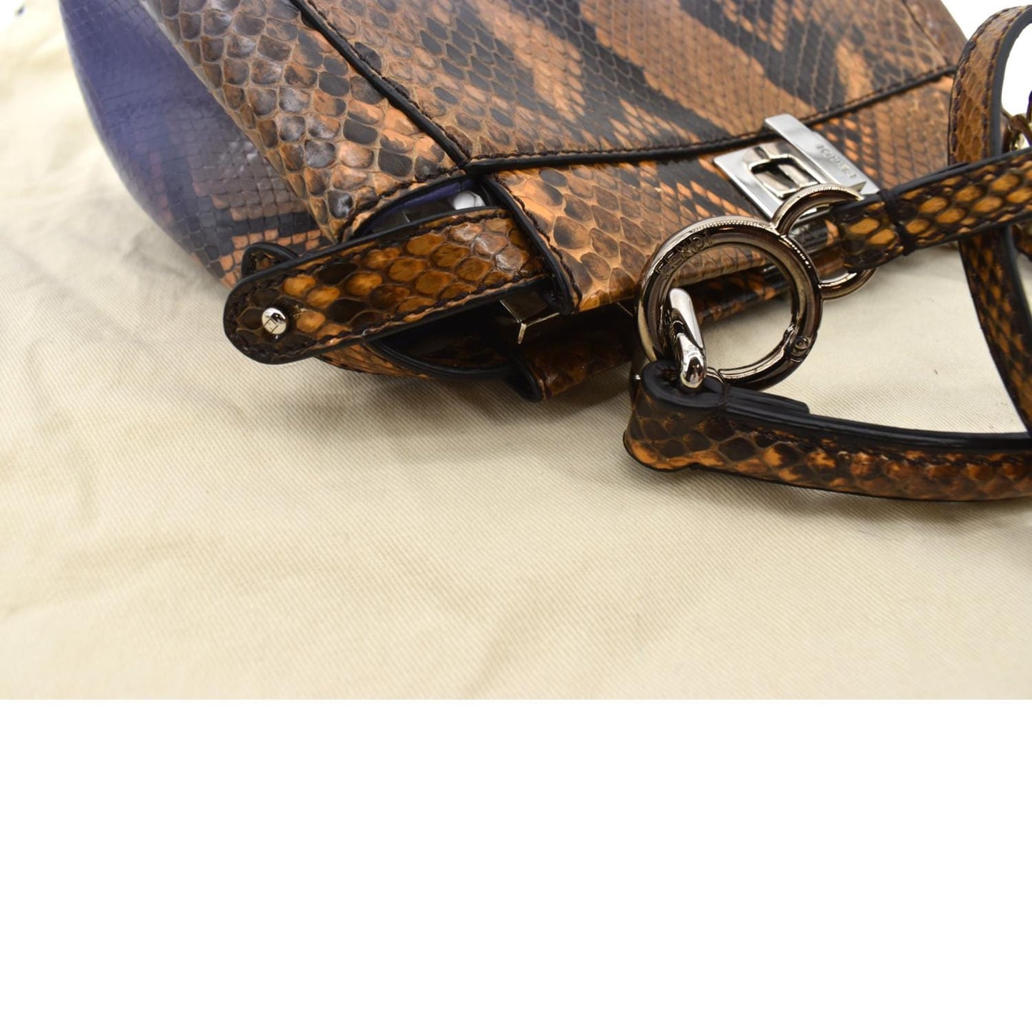 Fendi Peekaboo Leather Brown Shoulder Bag Leather