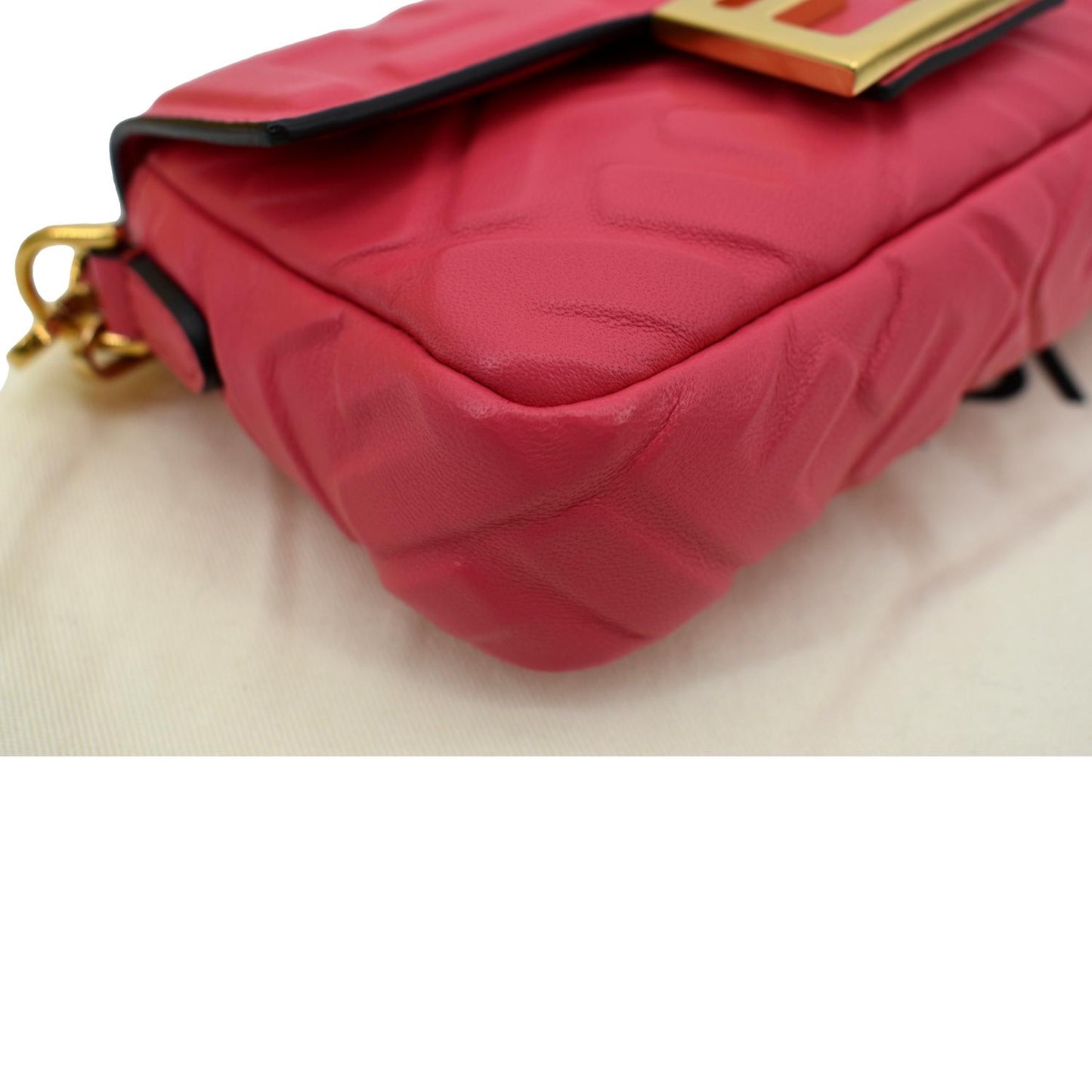 Fendi Baguette Leather Red Crossbody Style 5