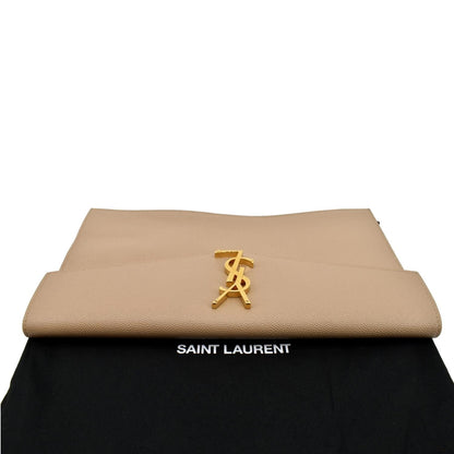 Saint Laurent Envelope Leather Beige Shoulder Bag