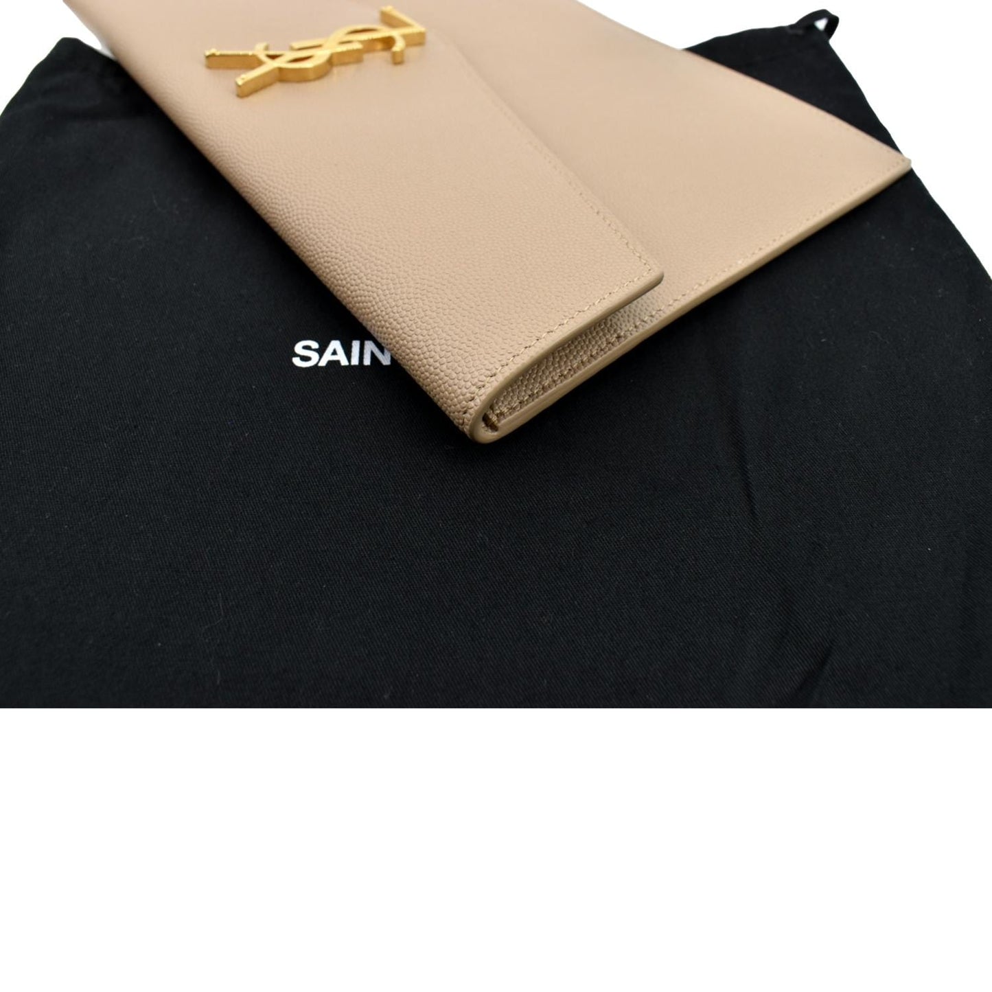 Saint Laurent Envelope Leather Beige Shoulder Bag