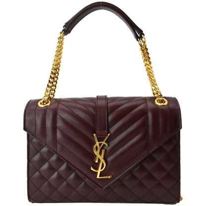 Saint Laurent Envelope Leather Red Shoulder Bag Style 5