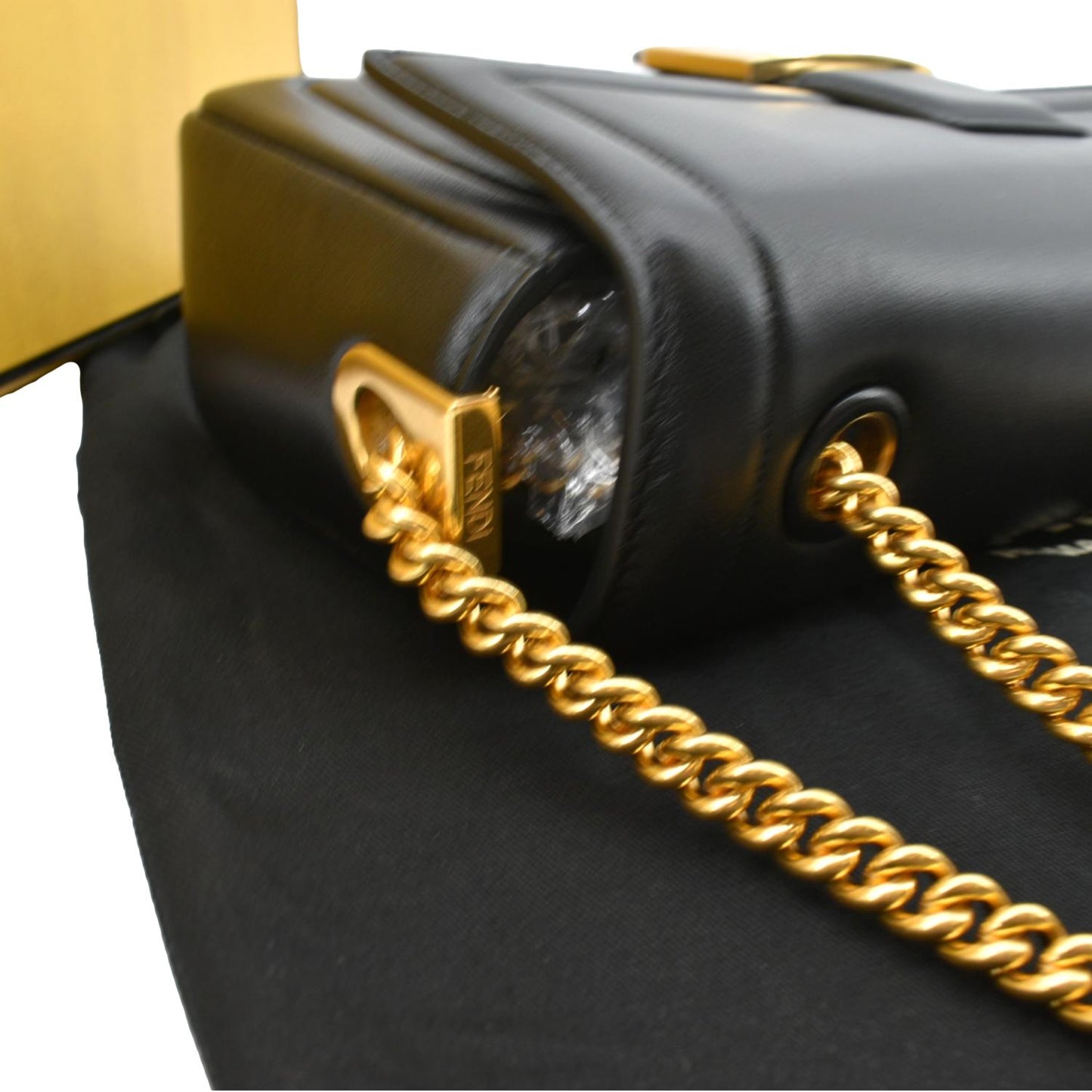 Fendi Baguette Lambskin Black Shoulder Bag
