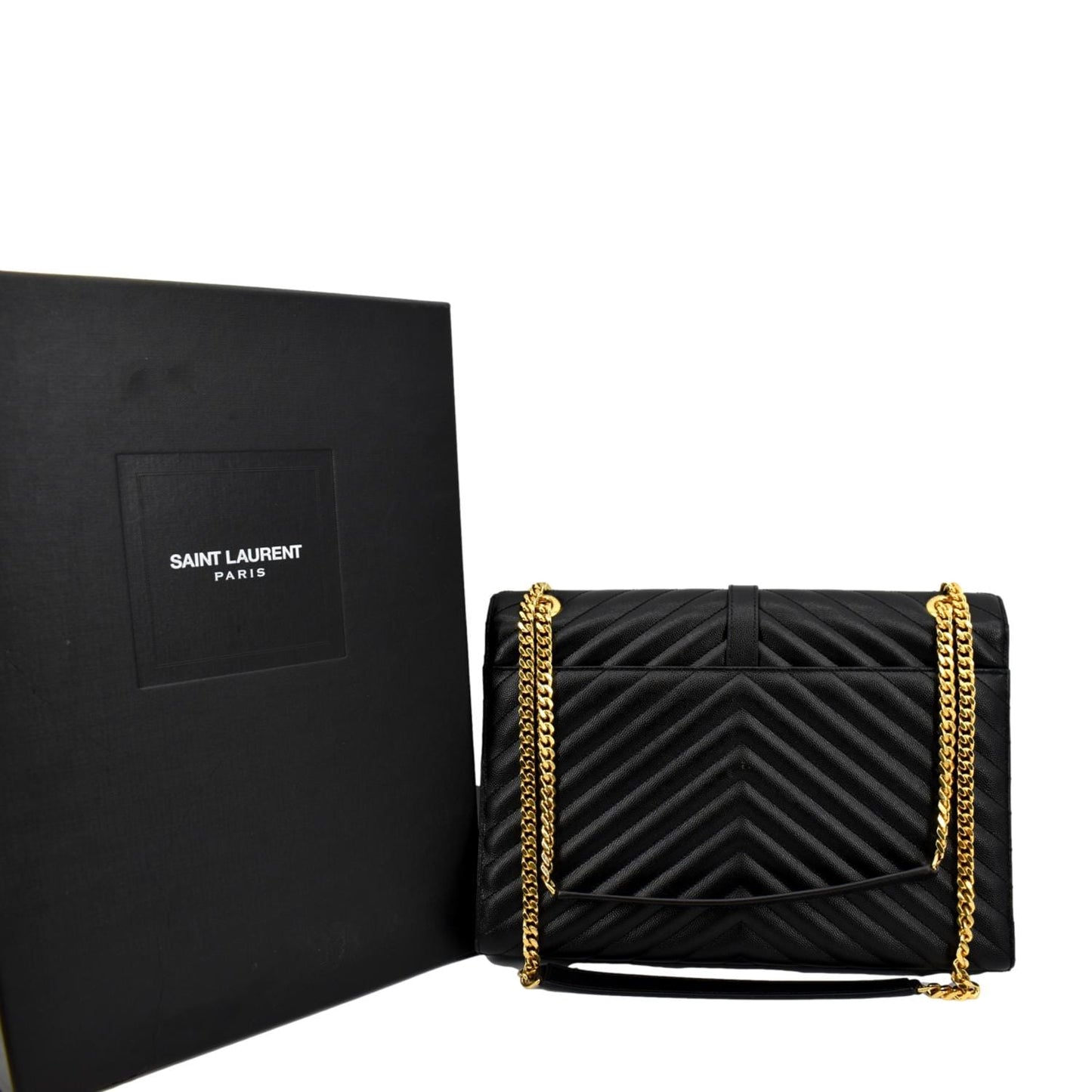 Saint Laurent Envelope Matelassé Black Shoulder Bag Style 2