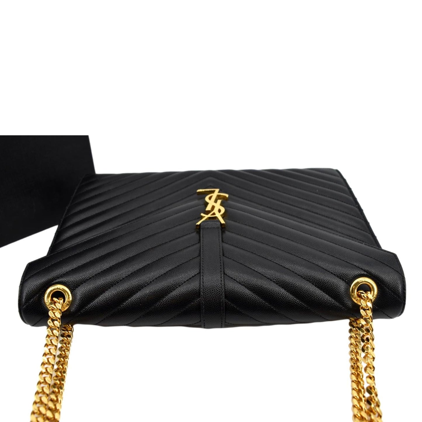 Saint Laurent Envelope Matelassé Black Shoulder Bag Style 2