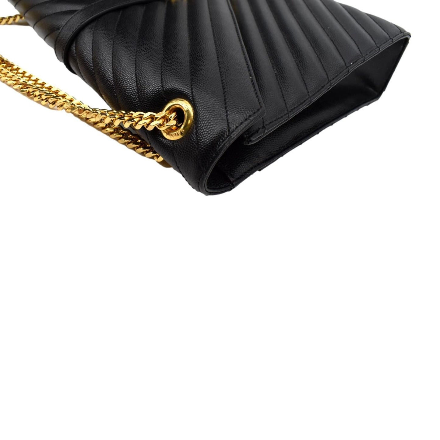 Saint Laurent Envelope Matelassé Black Shoulder Bag Style 2