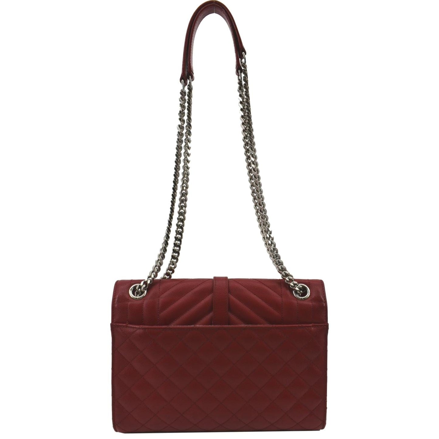 Saint Laurent Envelope Leather Red Shoulder Bag Style 8