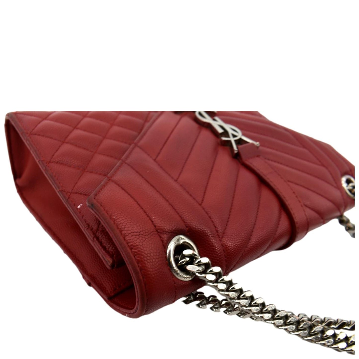 Saint Laurent Envelope Leather Red Shoulder Bag Style 8