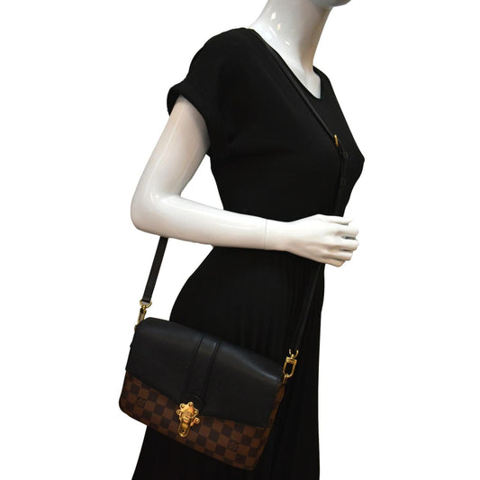 LOUIS VUITTON Clapton Damier Ebene Crossbody Bag Black