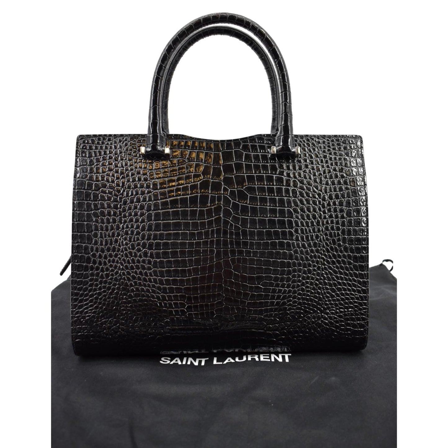 Saint Laurent Uptown Calfskin Black Tote Bag