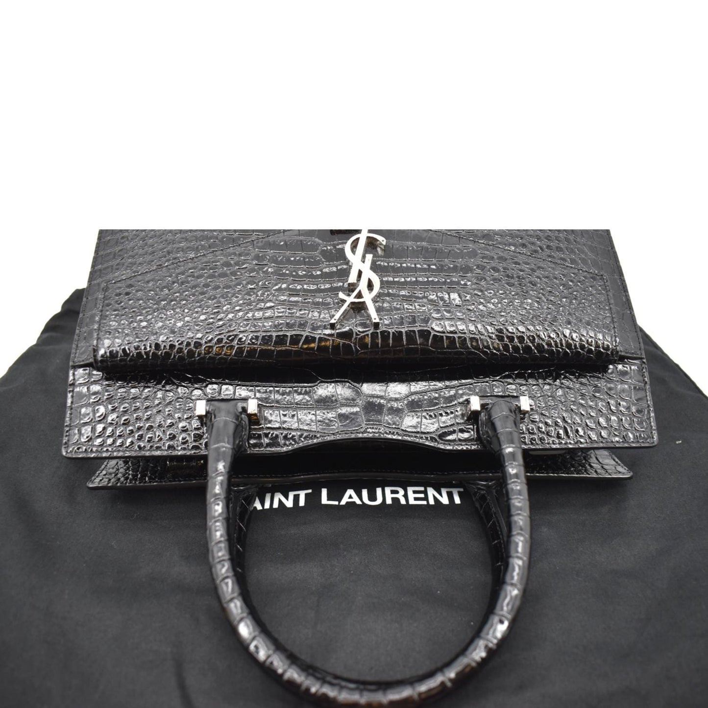 Saint Laurent Uptown Calfskin Black Tote Bag