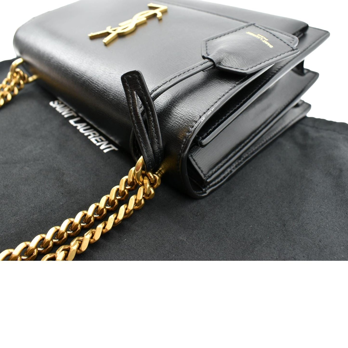 Saint Laurent Sunset Leather Black Shoulder Bag Style 4