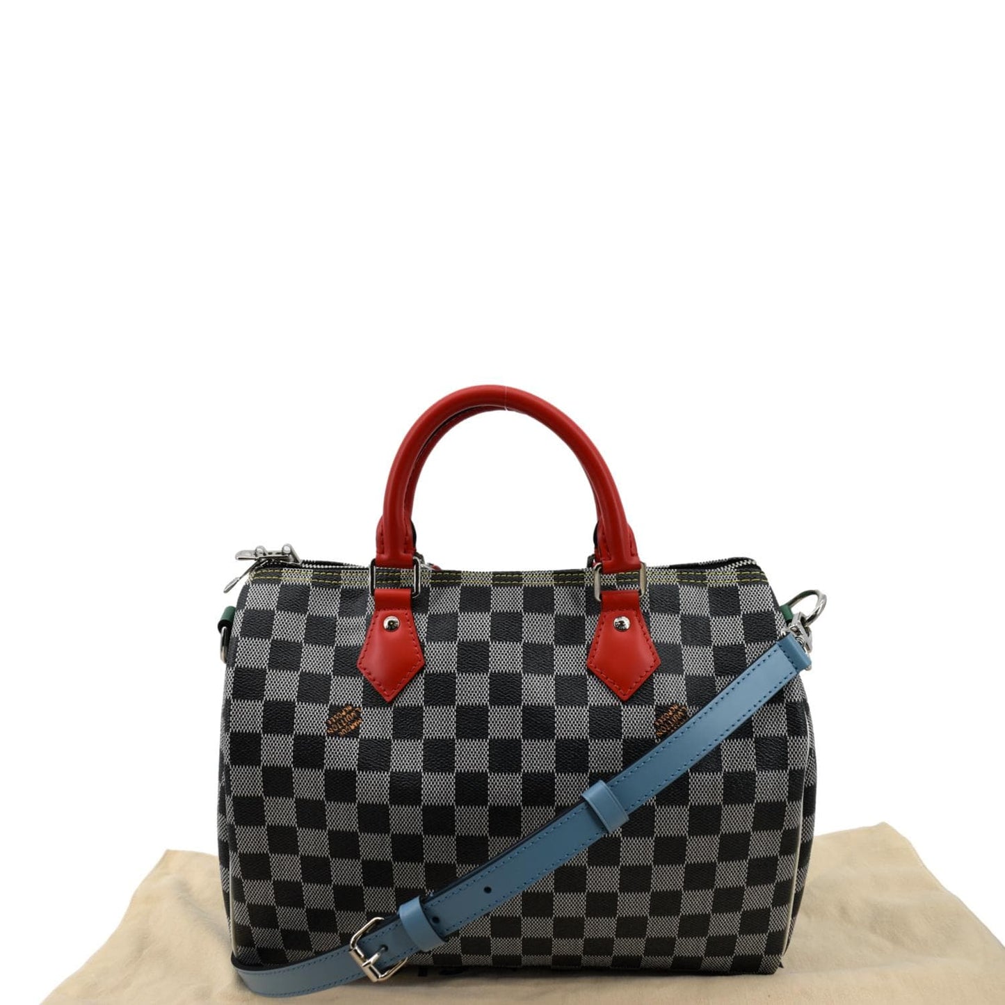 LOUIS VUITTON 30 Bandouliere Damier Shoulder Bag Black White
