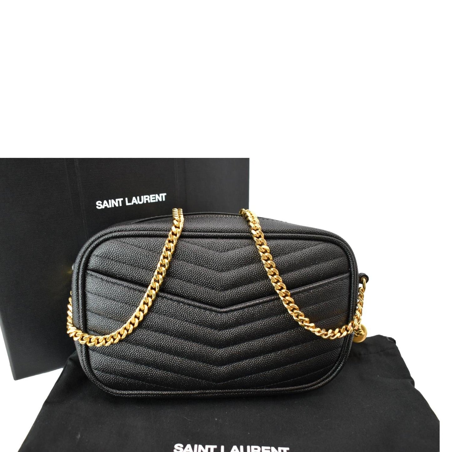 Saint Laurent Lou Leather Black Crossbody Style 13