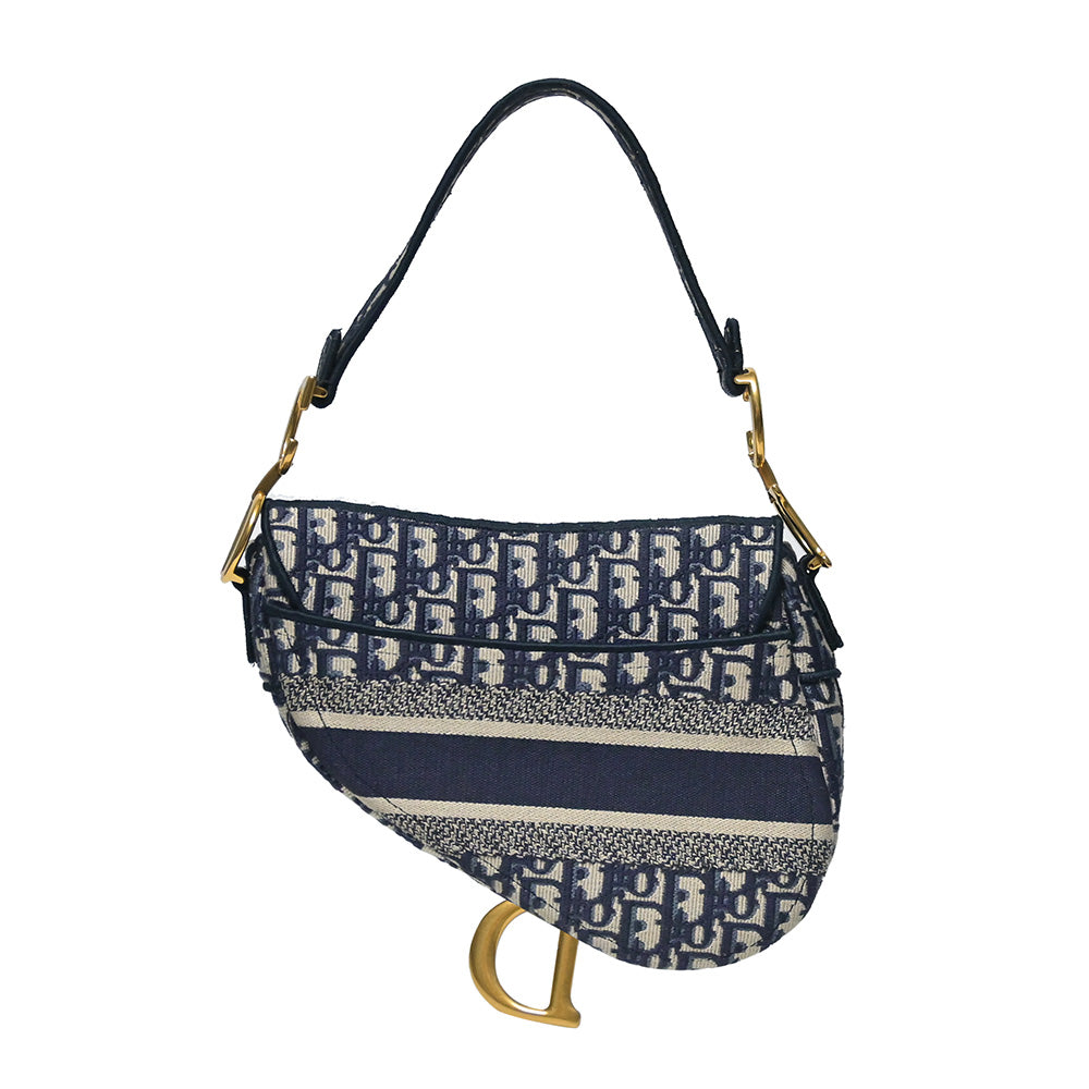 Dior Saddle Oblique Blue Crossbody Oblique
