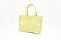 Dior Medium Book Tote in Green Toile de Jouy Sauvage Embroidery