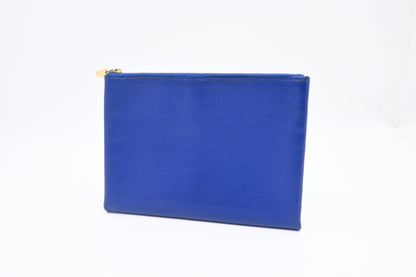 Hermes Atout Pouch In Blue Leather
