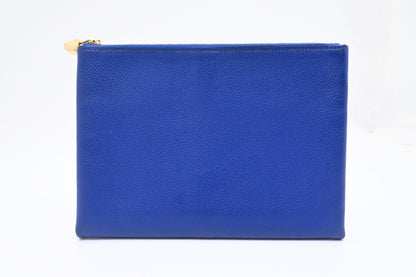 Hermes Atout Pouch In Blue Leather