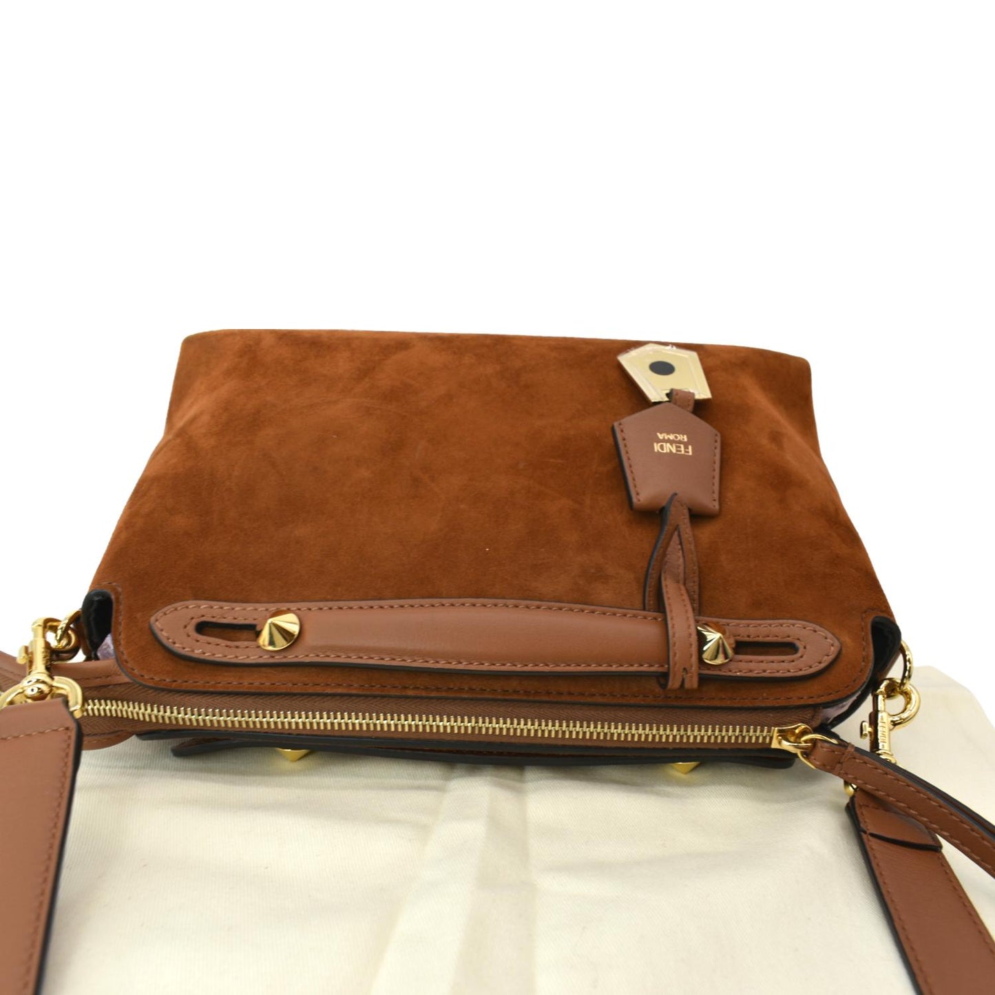 Fendi By The Way Suede Brown Crossbody