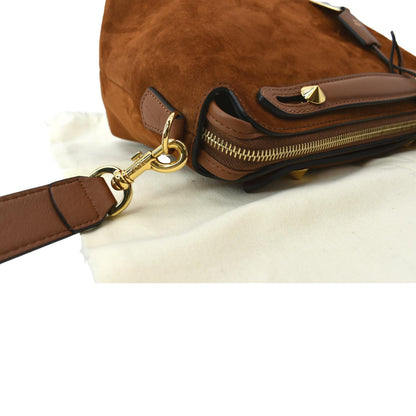 Fendi By The Way Suede Brown Crossbody