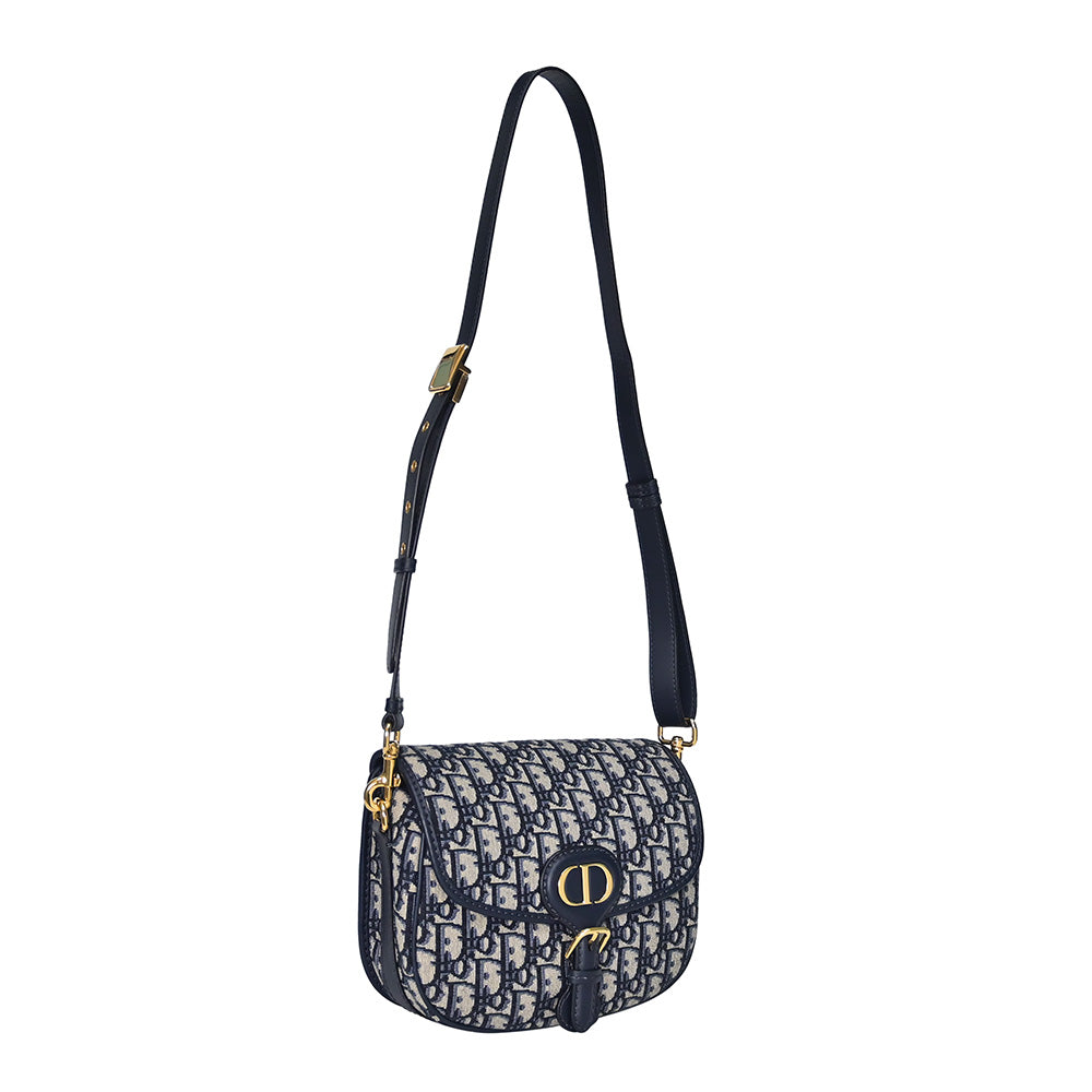 Blue Dior Oblique Jacquard Medium Dior Bobby Bag Rented Out