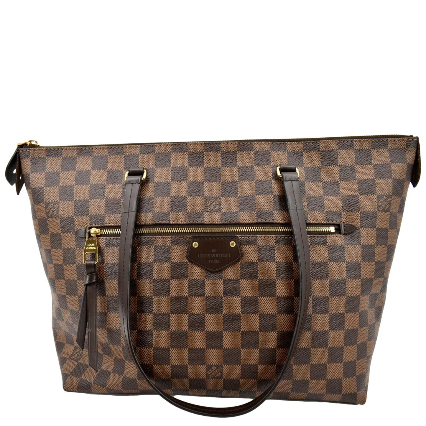 LOUIS VUITTON Iena MM Damier Ebene Shoulder Bag Brown -