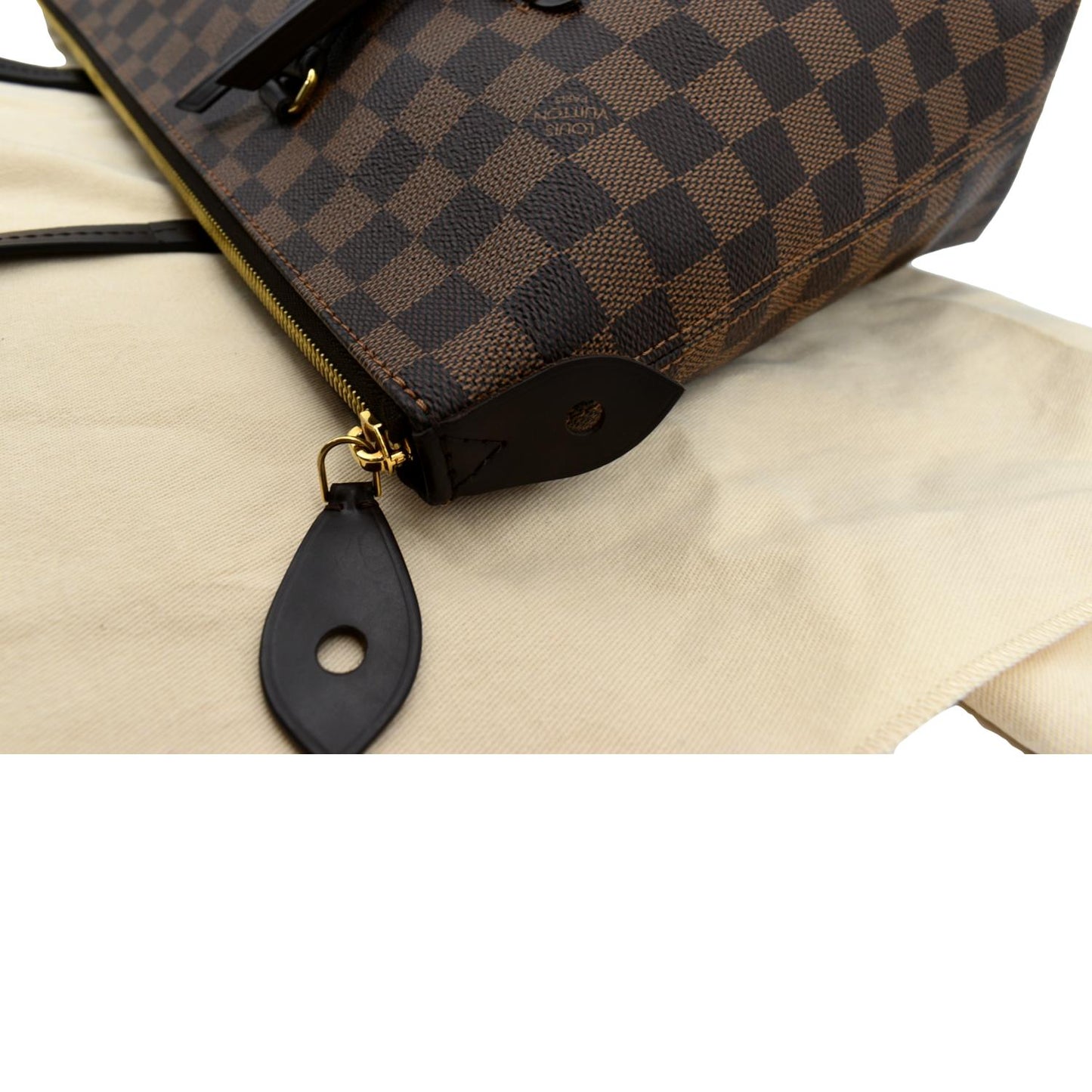 LOUIS VUITTON Iena MM Damier Ebene Shoulder Bag Brown -