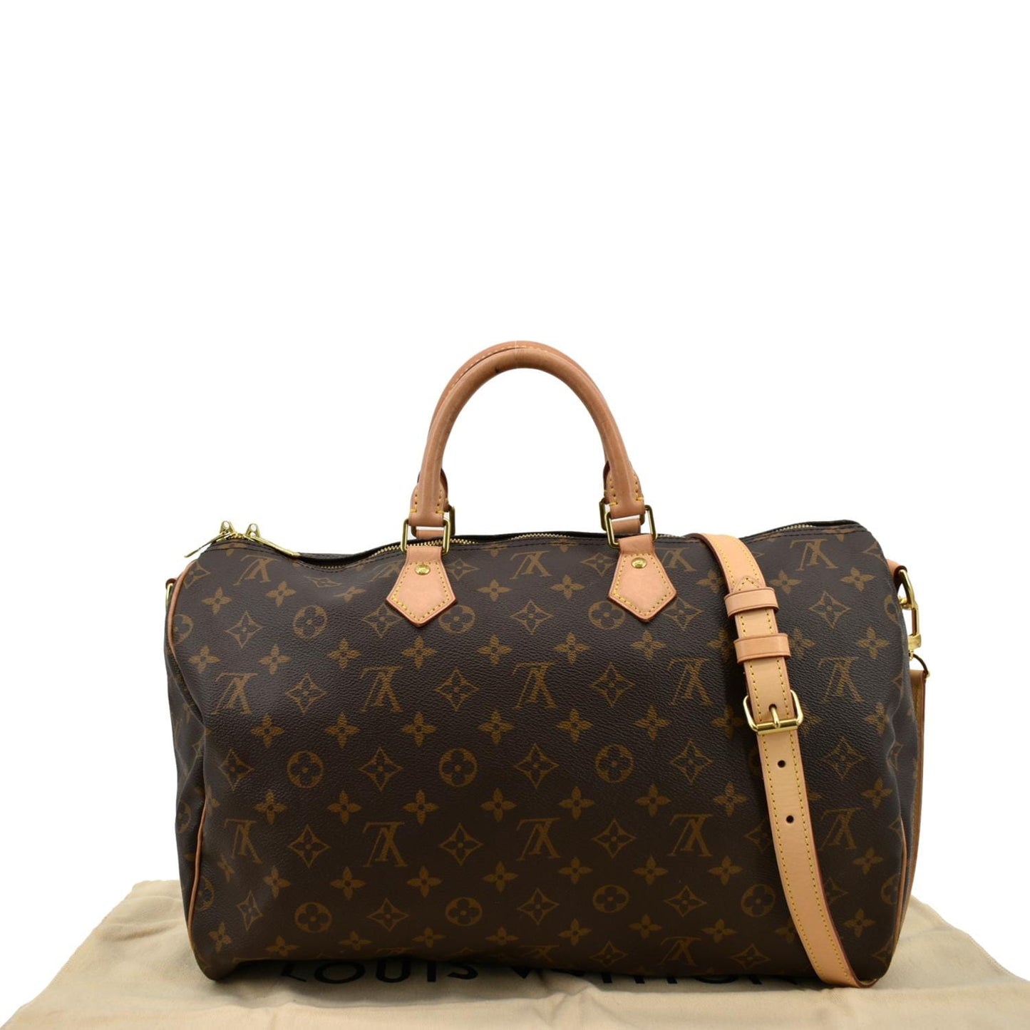 LOUIS VUITTON 40 Bandouliere Monogram Canvas Shoulder Bag Brown